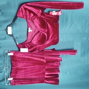 AUW Juniors 2 Piece Dress/Skirt Sz L